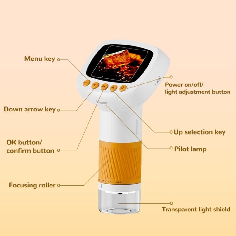 Educational Shockproof Handheld Microscope High Resolution Rechargeable Battery Ideal For Biology Studies Exploration