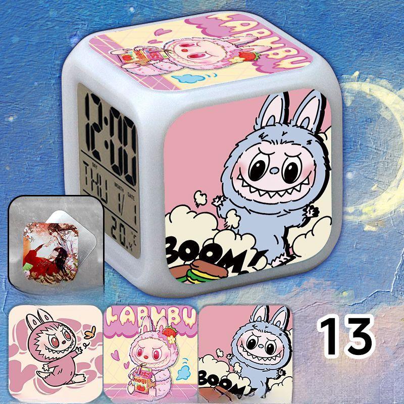Cute  Electronic Alarm Clock with Seven-color Luminous Night Light Alarm Clock