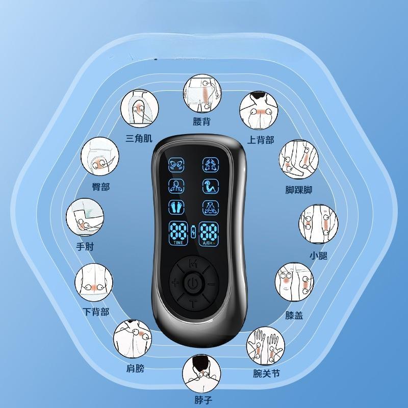 1Pc  Dual Output TENS Electric Pulse Massager EMS Stimulator, Medium and Low Frequency Pulse Massage Instrument Massage
