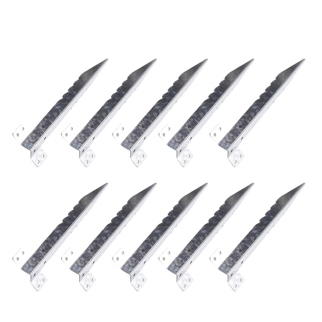 10-pack Små järnvägsslipersfästen Galvaniserat stål Trädgårdsfästen för träslipers för planteringslådor