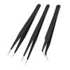 3pcs Set Stainless Steel Tweezers Eyebrow Manicure Tools for Paper Craft Weeding Nail Supplies
