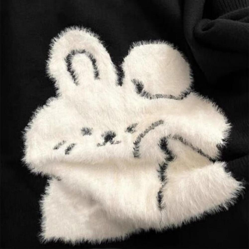 Navava Men S Rabbit Round Neck Long Sleeve Knit Sweater Nk2616