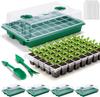 Seedling Pots (Set of 4), Seedling Trays, Seedling Boxes, 160-Hole Seed Trays, Seed Germination and Seedling Cultivation Set, Seed Sowing House, Seedl