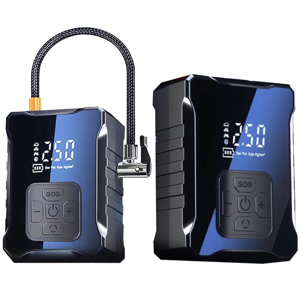 Mini Car Air Pump Precise Inflation Portable Car Air Compressor LED Lighting Digital Automobile Tire Pump for Motorcycle Bicycle