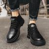 Stivali da Uomo Outdoor Trendy Stivali da Uomo Stile Britannico Scarpe in Pelle Stivali da Uomo Stivaletti da Lavoro