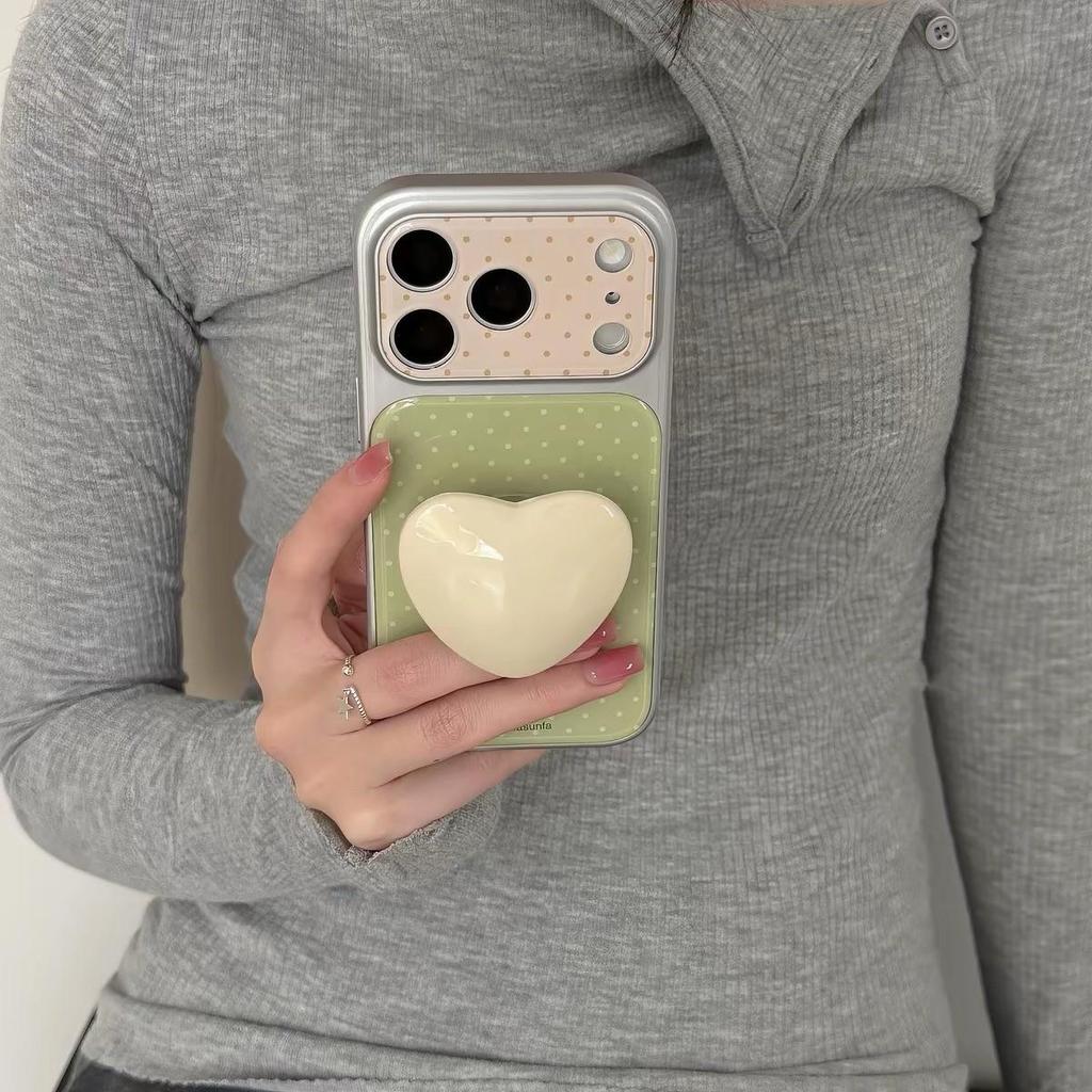 Korean Style Pink Polka Dot iPhone Case for 16 Pro Max/15/14/13