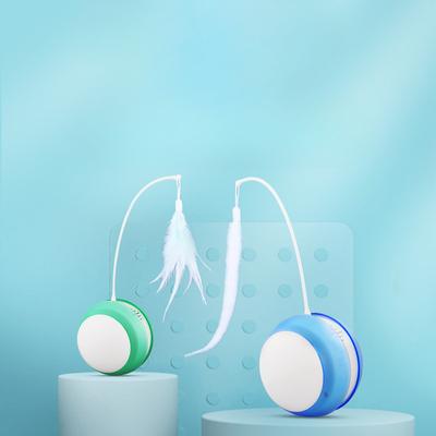 Cat Toys Electric Cat Ball Smart Automatic Tumbler Cat Stick Sound Cat Ball Feather Fishing Rod Rolling Ball