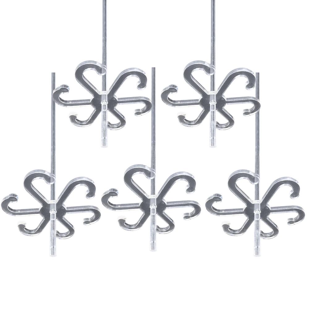 

Акриловые прозрачные опоры для стеблей вьющихся растений 5 шт. зажимы для поддержки лозы для вьющихся растений, чтобы они росли вертикально и были здоровее CHINA