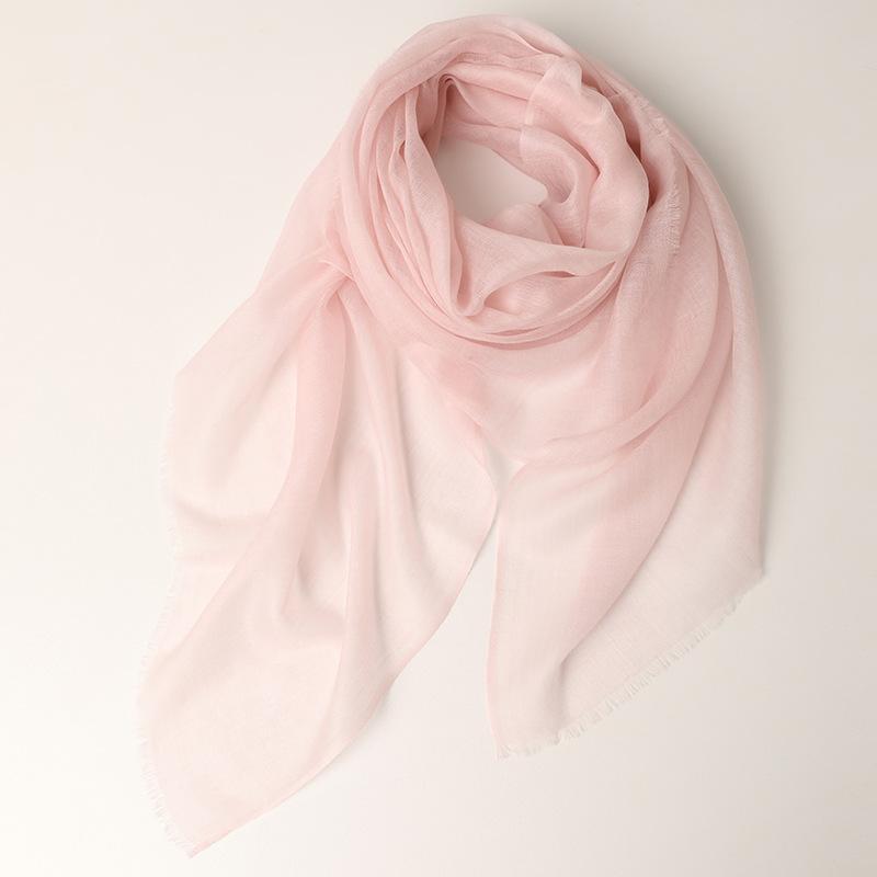 Light and thin ring velvet women's cashmere square scarf plain spring and summer new models can wear 200 scarves