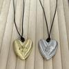 French Elegant Heart Necklace - Chic Pendant with Modern Design, High-End Luxury Sweater Chain