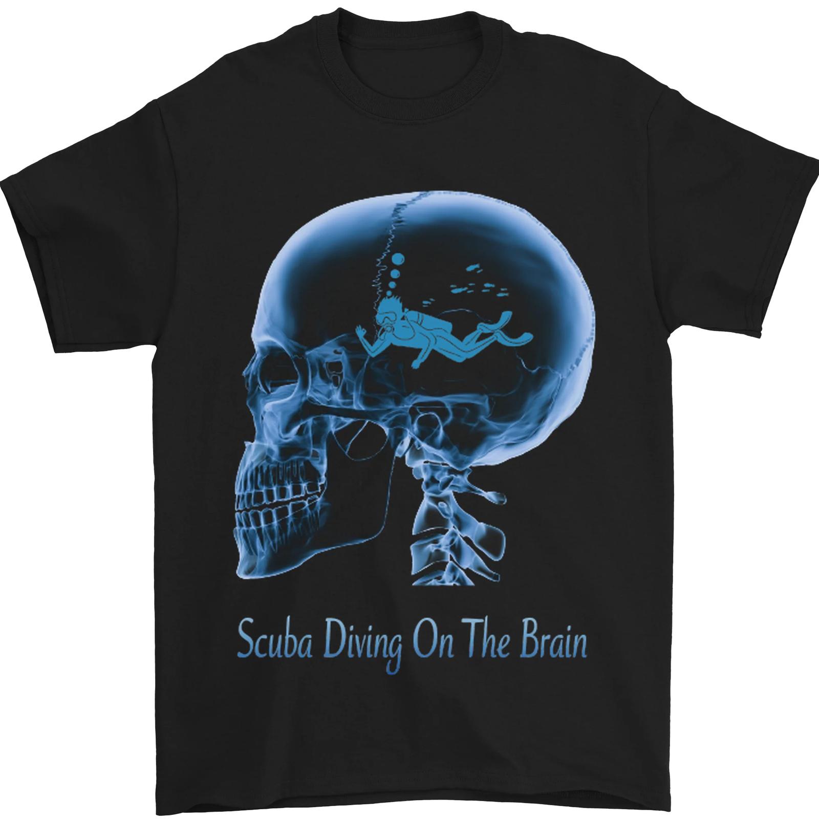 Buceo En El Cerebro Buzo Bucear Hombre Camiseta 100% Algodón L