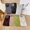 Luxury for Magsafe Wireless Charge Phone Case For iPhone 16 15 14 Pro 13 12 Pro Max Lens Protection Bumper Magnetic Back Cover
