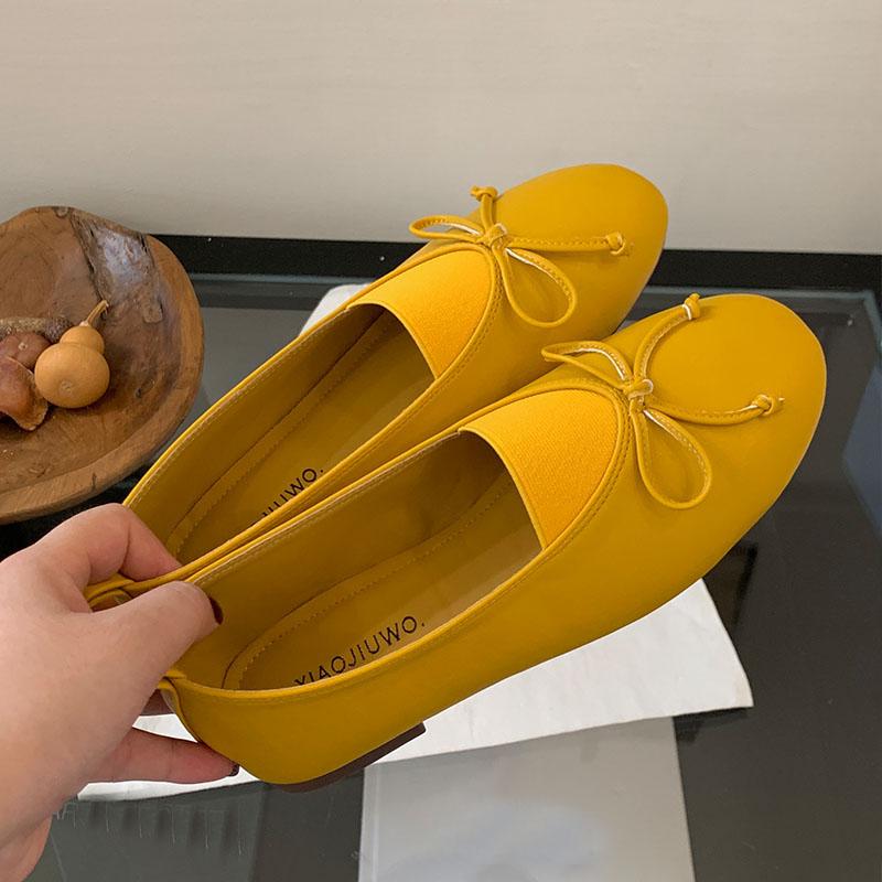 Fashion Fashion Butterfly-Knot Women Flats Slip On Shoes Female Shallow Footwear Round Toe Ladies Flats With Shoes New