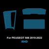 Car Interior Anti-scratch TPU Film for Peugeot 508 2019-22 Center Console Dashboard Navigation Pre-cut PPF Film Auto Accessories
