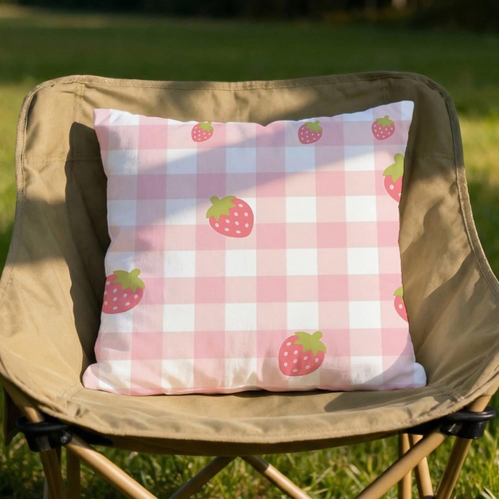 simple checks Cushion Cover Soft Reversible  Durable Pillow Cover  MultiScene Use for Home  Car Daily Comfort