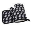 Microwave Oven Heat Insulation Gloves Halloween Pattern High Temperature Resistant Thickened Kitchen Gloves Anti-Scald Gloves