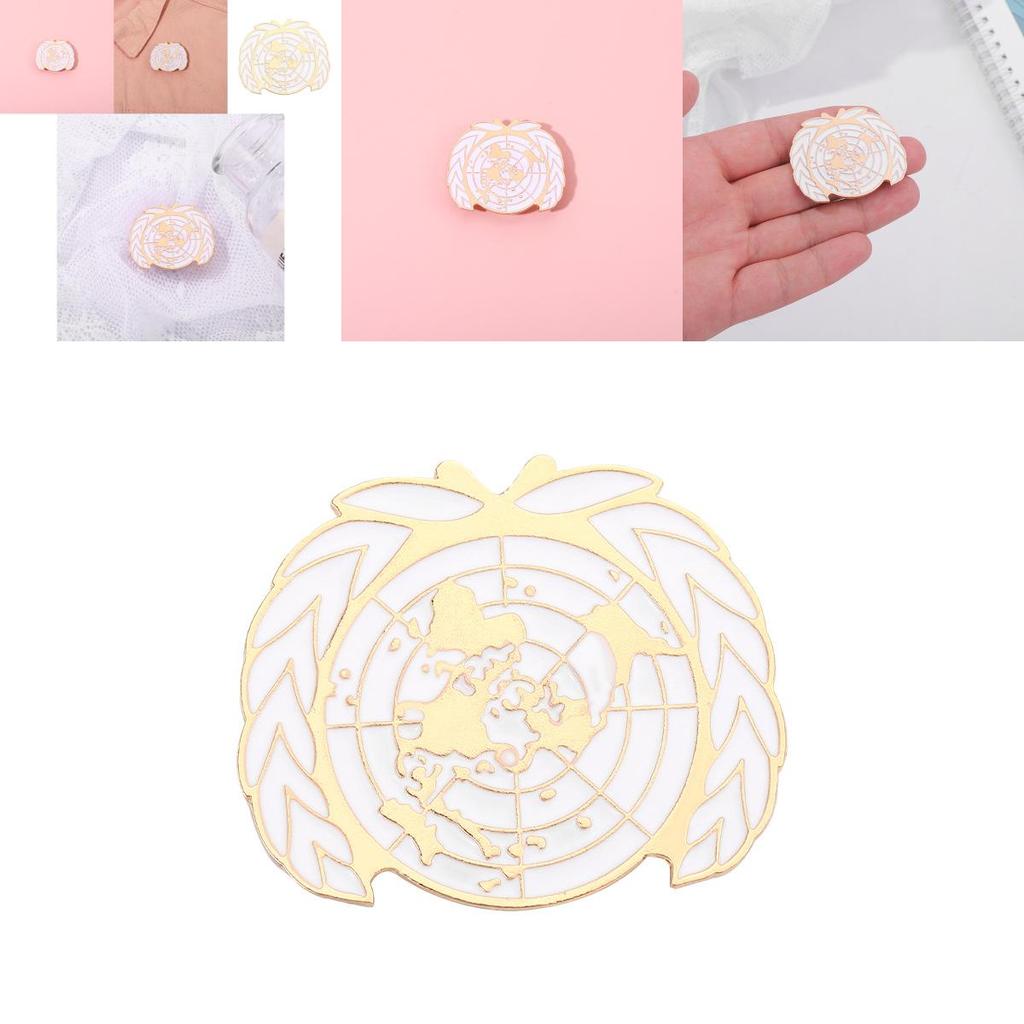 Kreative Geometrische Erd-Brosche aus Metalllegierung für Modische Dekoration und Geschenke