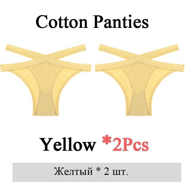 

FINETOO Сексуальні бавовняні трусики для жінок Жіноча жіноча дихаюча нижня білизна 2 шт./комплект Труси для дівчат M-XL Нижня білизна Нова M