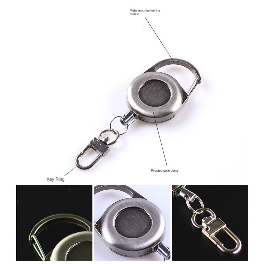 Key Ring Clips Anti-Lost Badge Holder Retractable Lanyards Pull Buckle Telescopic Pull Buckle