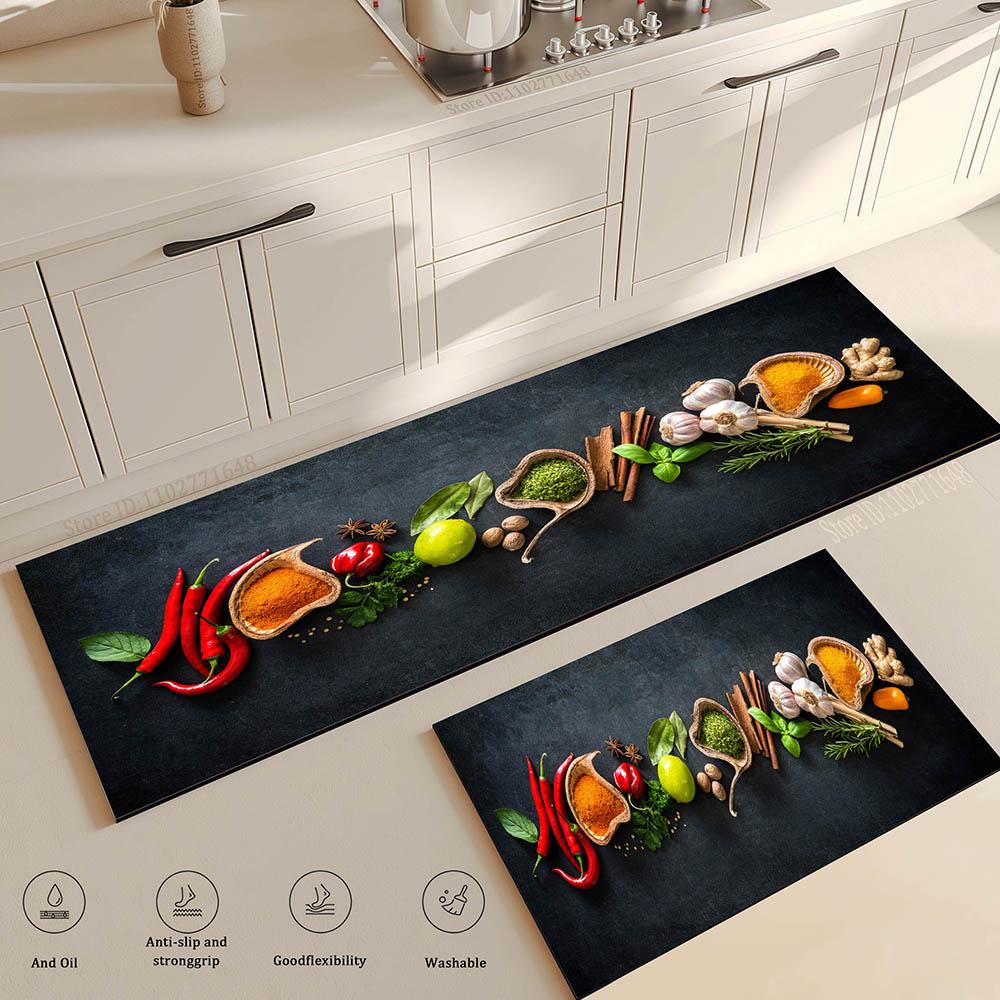 Kruiden Keukenmat Huis Entree Deurmat Woonkamer Slaapkamer Balkon Vloer Decoratie Tapijt Badkamer Hal Deur Antislip Voetkleed 40x60cm and 40x120cm
