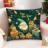Soft Christmas Pillow Cover Christmas Tree Santa Pillow Cover  Party Decoration