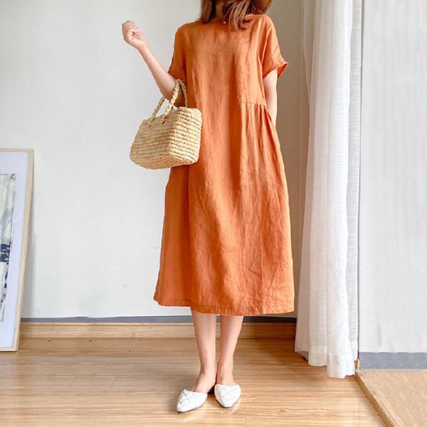 Vestito Bambola Manica Corta Taglie Forti - Ampio, Carino, Stile Foresta Vestito Estivo per Donne 2026