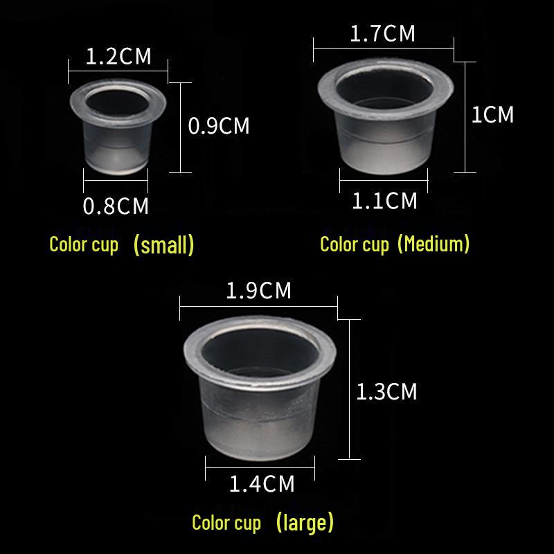 Korean Style Microblading Pigment Cups (100-Pack) for Eyebrow & Lip Tattoo