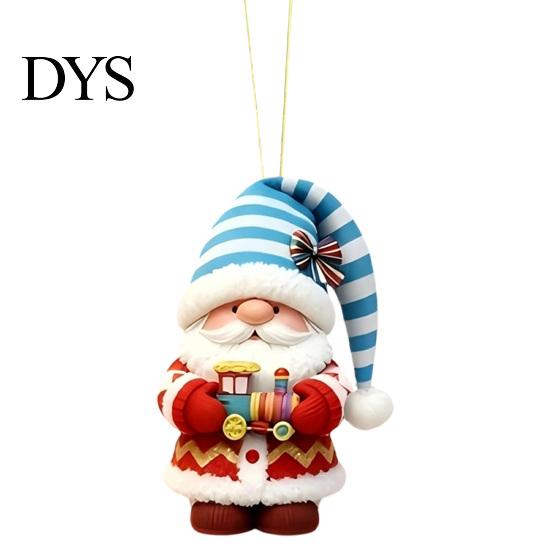Acrylic Santa Decor for Home Colorful Gnome Christmas Ornaments, 2D Flat Hanging Decorative Elf Ornaments Party Pendant Xmas Tree, Mantel, Wreath,