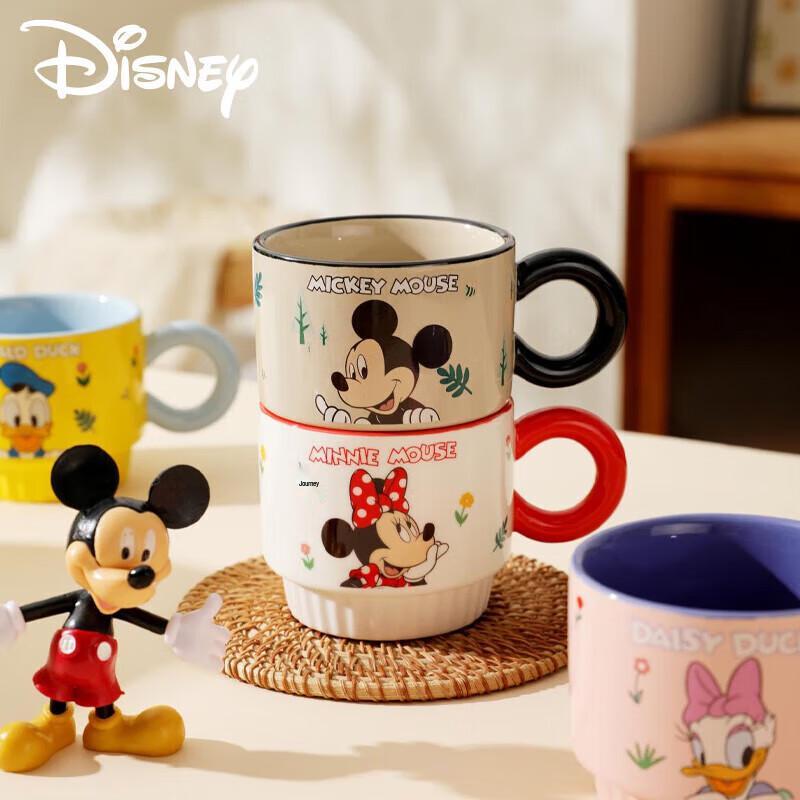 Disney Mickey Family Stackable Ceramic Mugs - Set of 4 (330ml)