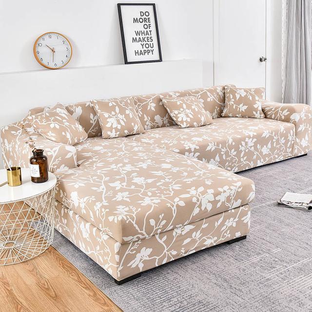Elastische Sofabezüge für Wohnzimmer L-förmiges Sofa müssen Stretch-Eckcouch-Abdeckungs-Schonbezüge Sessel kaufen