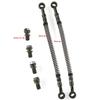 Oil Line Hose Kit for Mini Bike Service, M10 X 1.25 Hardware, Two Hose Assemblies, Spring Wrapped Hose Pair Use