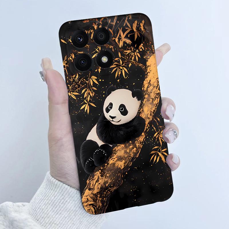 For Huawei Honor X8a Case HonorX8a Soft TPU Silicone Cover Cute Cartoon Panda Phone Case For Honor X6a HonorX6a Plus Coque Funda