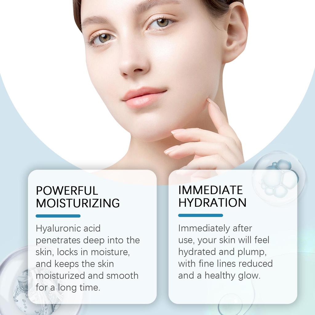 Hyaluronic Acid Facial Roller Serum, Hydrating Pore Minimizing Serum for Glowing Radiant Skin, Daily Moisturizing Face Care Roller Essence