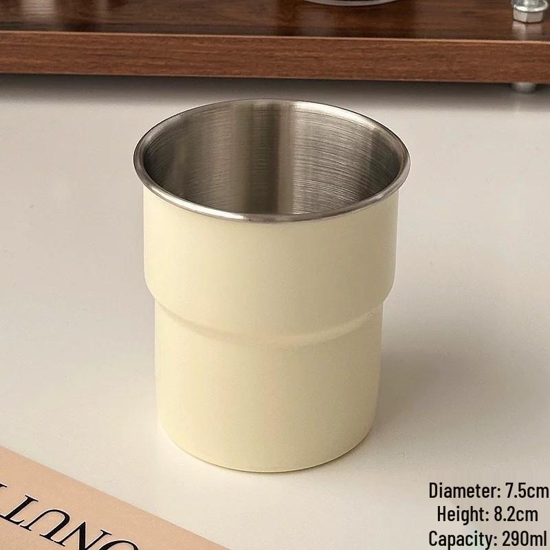 Taza de Viaje Simple para Barbacoa al Aire Libre, Camping - Taza de Café de Acero Inoxidable 304