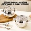 Stainless Steel Pot Bacon Grease Container with Strainer And Lid 1.3/1.8L for Cooking Oil Storage Easy-Grip Handle Frying Butter Sauces Kitchen