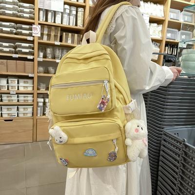 Female Korean Version Ins Versatile High School Junior High School Student Campus Backpack Japanese Harajuku Girl College Student Backpack