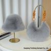 2PCS Faux Fox Fur Women's Handbag & Fisherman Hat Set - Fashionable Multi-piece Tote