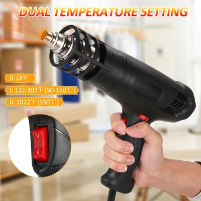 Hot Air Heating Machine Temperatures Adjustable Handheld Heating Device Portable Hot Air Heating Machine 1600-2000W 60~600℃