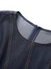 Nanyou Tencel Cotton Retro Waist-Cinched Denim Dress - Breathable, Slimming, Short-Sleeved for Spring/Summer