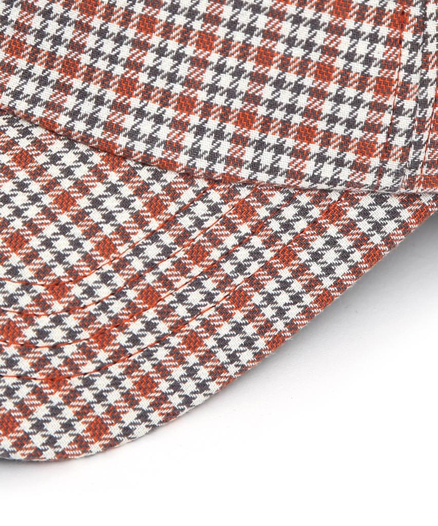 Eondeokeonteulol Check Pattern Ball Cap Pop Hound / Authentic Bb / Orange Check