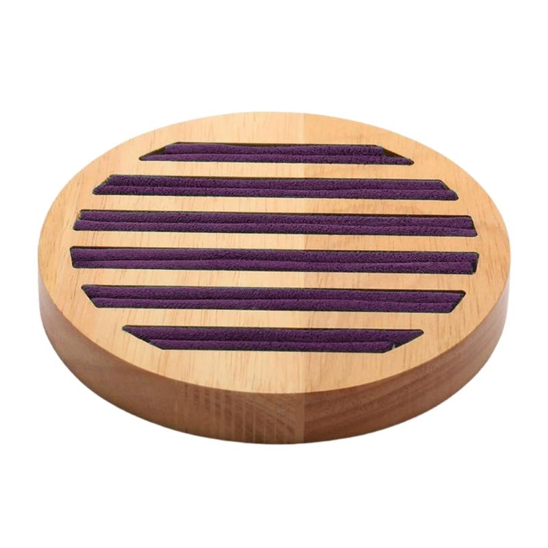 Compact Wooden Ring Earring Bracelet Organizers Plate Sturdy Countertop Display Stand Practical Rings Storage Holder