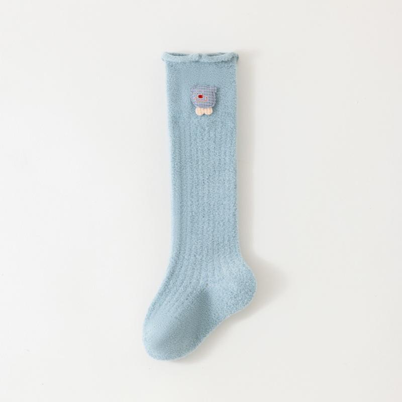 Coral Fleece Infant Knee-High Socks: Newborn Warmth & Comfort