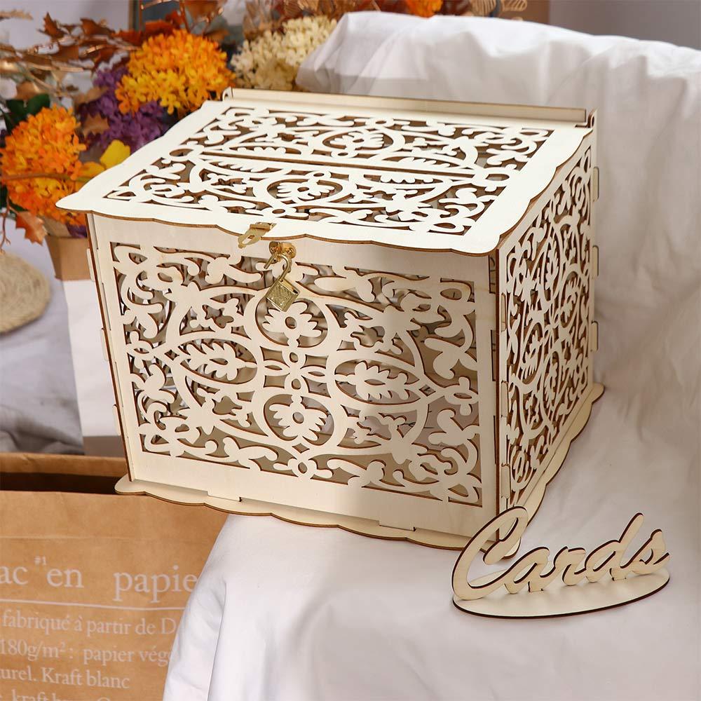 For Wedding Card Envelope Invitation Gift Wedding Decoration Wooden Box Party Supplies Card Box