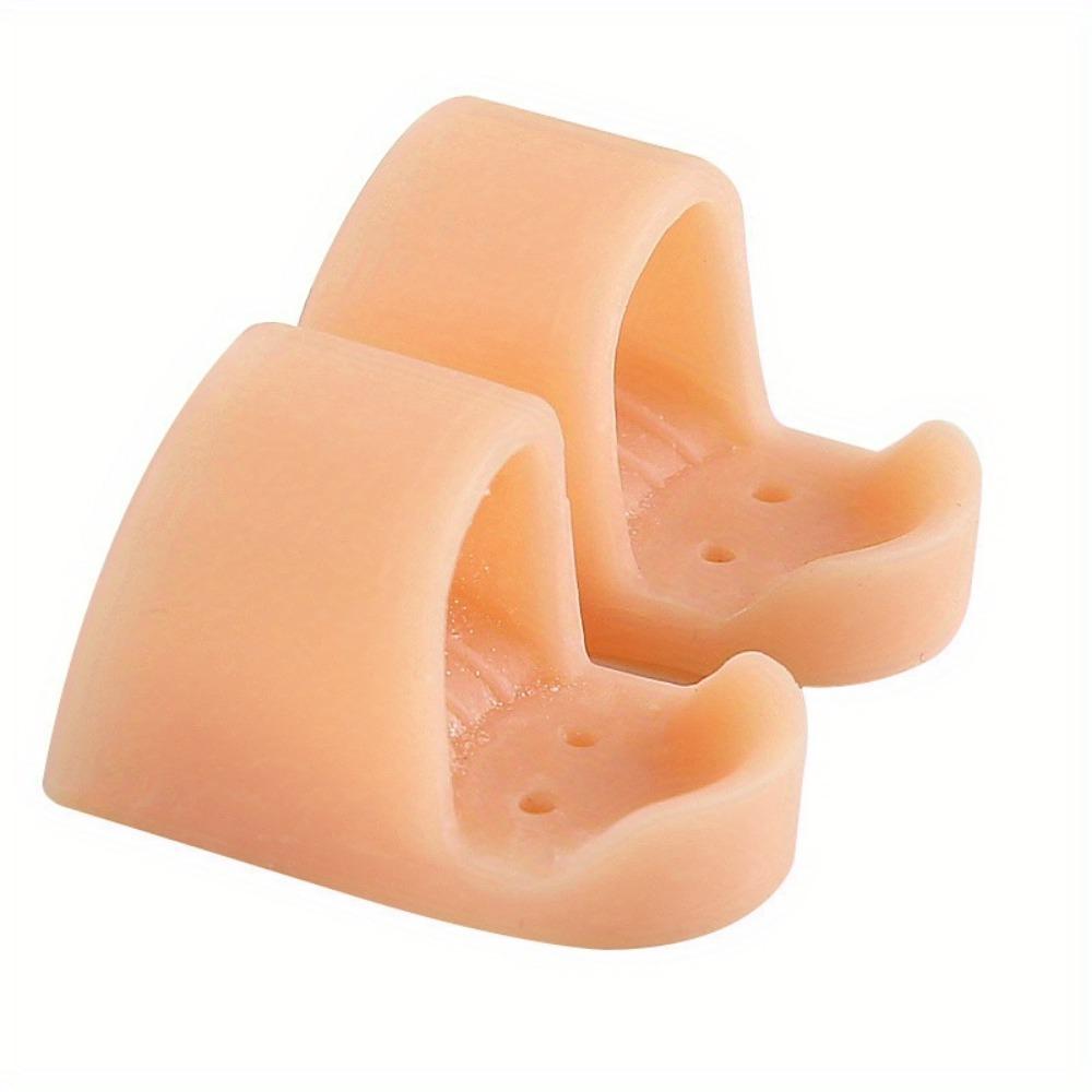 2PCS Toe Separator Orthotics for Foot Discomfort Repair Overlapped Toes (Pink/White)