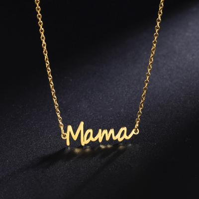 Naszyjnik z zawieszką z napisem "Mama" dla kobiet, łańcuszek na szyję ze stali nierdzewnej, choker, modna biżuteria rodzinna, prezent na Dzień Matki dla mamy
