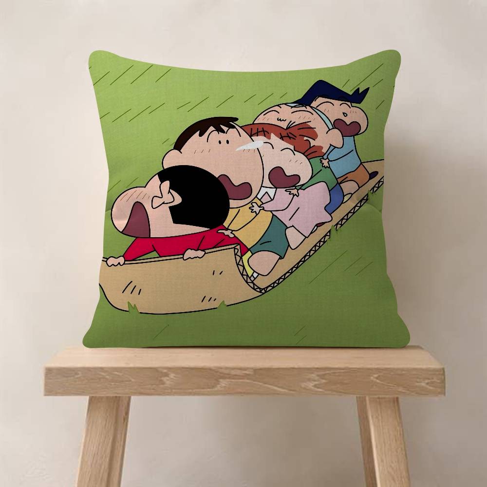 Crayon Anime S-Shin Cartoon Chan Personalized Pillow Cover Kids Bedroom Wild Party Decor Pillowcase Kid Birthday Shower Gift