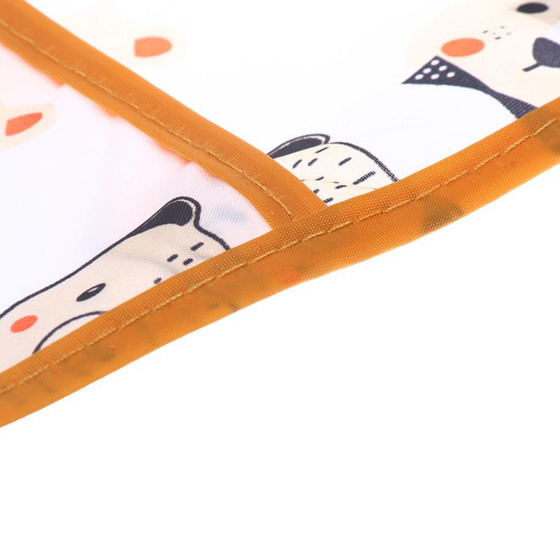 Baby Kids Toddler Long Sleeve Waterproof Art Smock Feeding Bib Apron Pocket