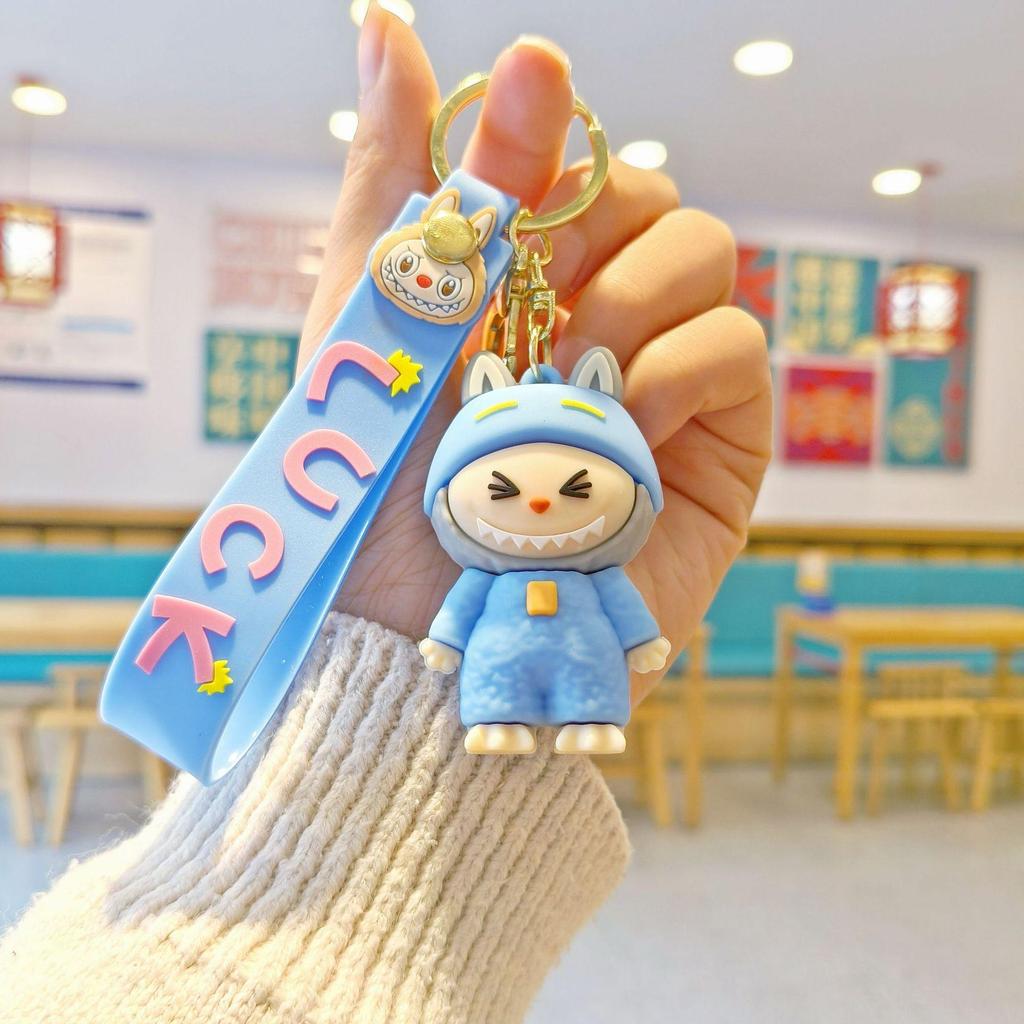 Drab Cartoon Keychain Cute Couple Schoolbag Pendant Car Key Chain Doll Machine
