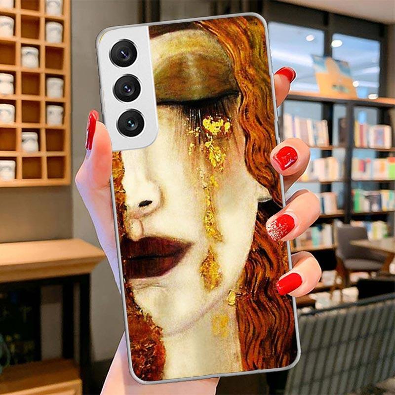 Kiss by Gustav Klimt Desig Cover Phone Case For Samsung Galaxy S26 S25 Edge S24 Ultra S23 S22 Plus S21 S20 FE Soft Fundas Shell