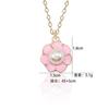 Women Delicate Seven-leaf Cartoon Flower Hanging Pendant Wear Decoration Necklace